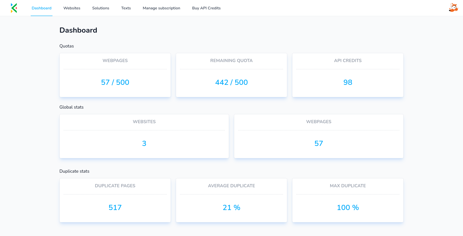 Kill Duplicate dashboard